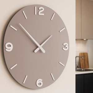Orologio moderno da parete smarty legno grigio prugna 