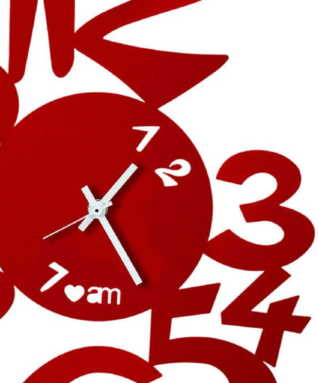 Orologio da parete rosso moderno rotondo Orologio da parete rosso moderno rotondo