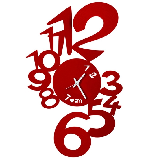 Orologio da parete rosso moderno rotondo Orologio da parete rosso moderno rotondo
