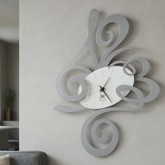 Orologio da parete alluminio moderno ovale