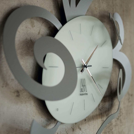 Orologio da parete alluminio moderno ovale