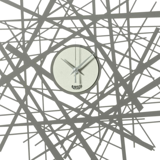 Orologio da parete moderno design linee fango e avorio Orologio da parete moderno design linee fango e avorio