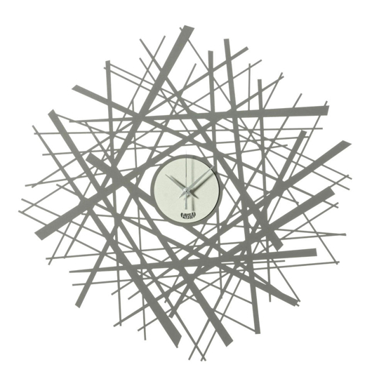 Orologio da parete moderno design linee fango e avorio Orologio da parete moderno design linee fango e avorio