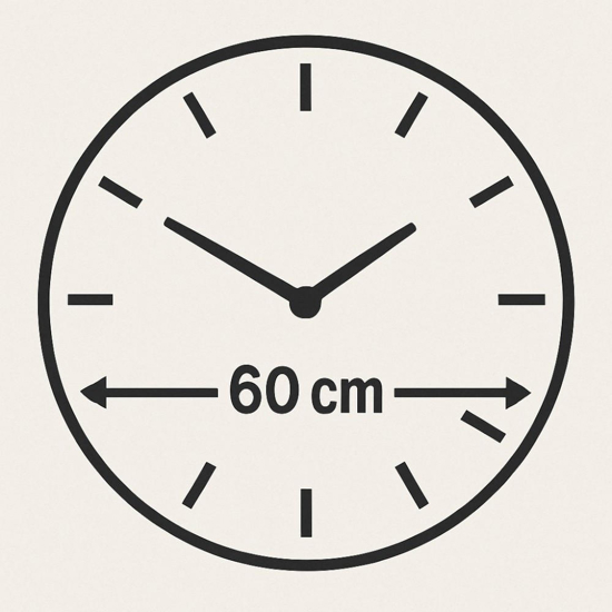 Orologio da parete design moderno luna effetto marmo marrone 60cm