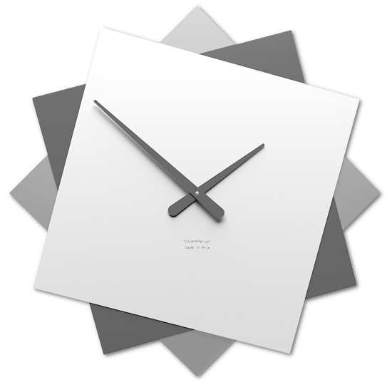 Grande orologio da parete moderno bianco grigio 60 cm