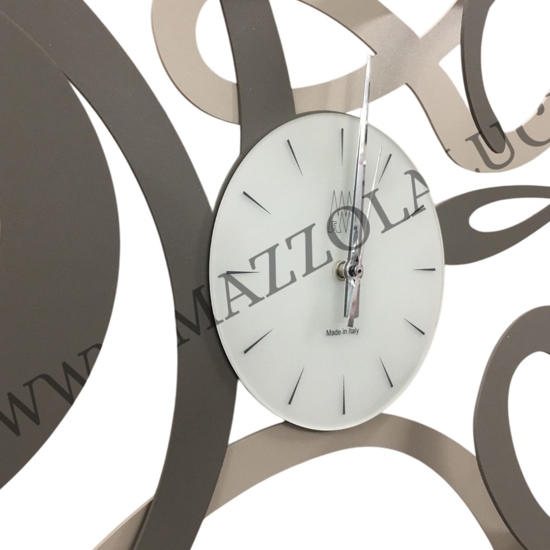 Grande orologio da parete design moderno fango nocciola Grande orologio da parete design moderno fango nocciola