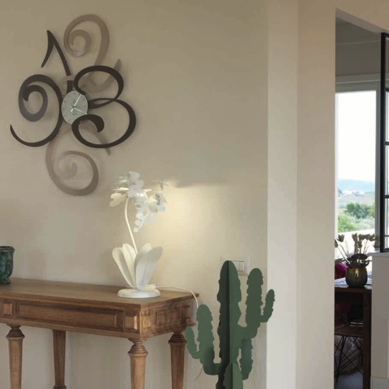 Grande orologio da parete design moderno fango nocciola Grande orologio da parete design moderno fango nocciola