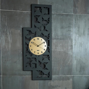 Orologio da parete design moderno metallo nero e oro