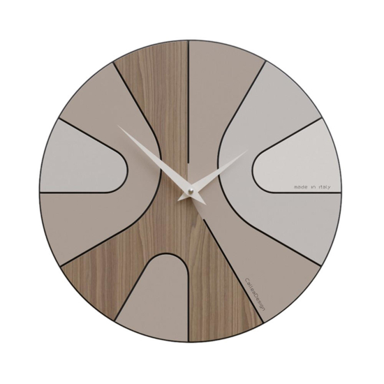 Orologio in legno da parete noce rotondo per cucina