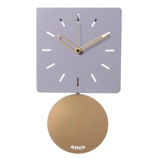 Orologio con pendolo moderno design quadrato viola chiaro Orologio con pendolo moderno design quadrato viola chiaro