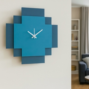 Orologio moderno da muro design quadrato blu