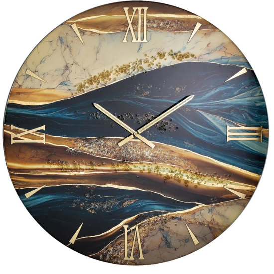 Orologio da parete plutone 40cm design moderno effetto marmo