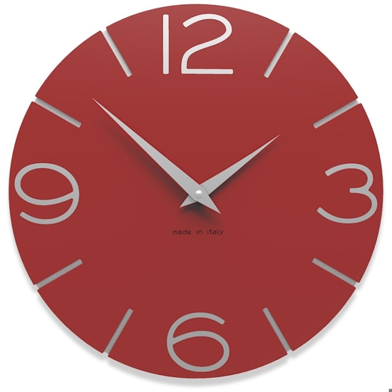 Orologio rotondo moderno da parete colore rubino