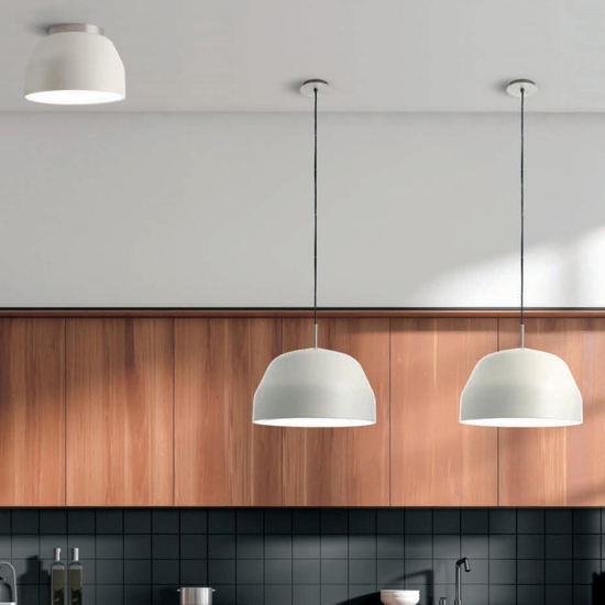 Plafoniera da cucina rotonda mug miloox design moderno tortora Plafoniera da cucina rotonda mug miloox design moderno tortora