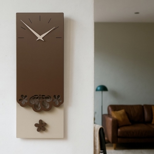 Orologio a pendolo da parete moderno cioccolato