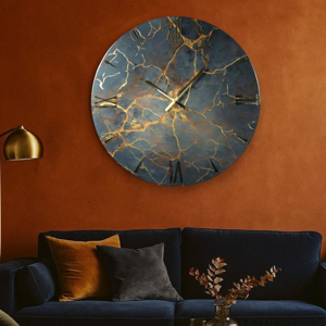 Visualizza i dettagli per Grande orologio saturno per parete dimensione 100cm effetto marmo Grande orologio saturno per parete dimensione 100cm effetto marmo