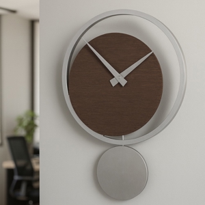 Visualizza i dettagli per Orologio a pendolo moderno da muro rovere wenge' eclipse Orologio a pendolo moderno da muro rovere wenge' eclipse