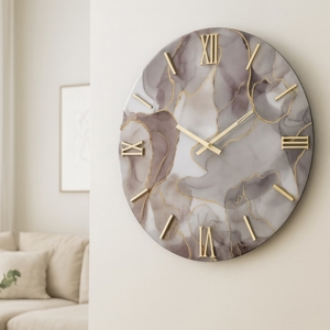 Visualizza i dettagli per Orologio grande da parete 100cm design originale effetto marmo Orologio grande da parete 100cm design originale effetto marmo