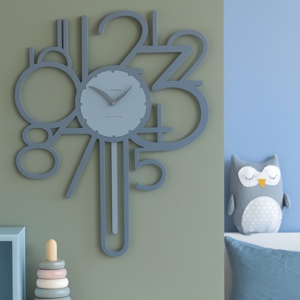 Visualizza i dettagli per Orologio a pendolo da parete moderno legno colore carta da zucchero Orologio a pendolo da parete moderno legno colore carta da zucchero