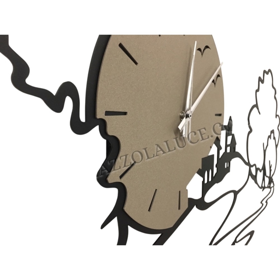 Orologio da parete design paesaggio nero