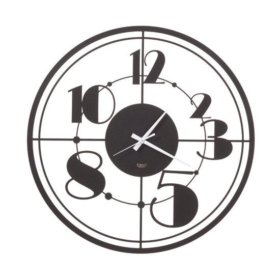 Orologio da parete nero tondo design 50cm tondo
