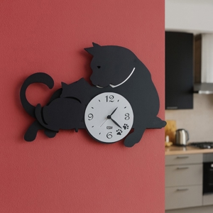 Orologio da parete moderno gatti neri