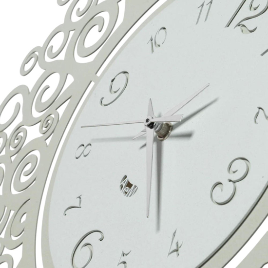 Orologio da parete rotondo moderno avorio e bianco marmo Orologio da parete rotondo moderno avorio e bianco marmo