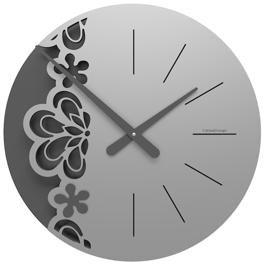 Merletto orologio da parete moderno colore alluminio