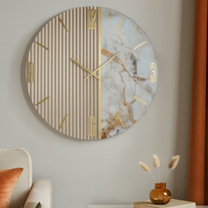 Visualizza i dettagli per Grande orologio 80cm per parete di grandi dimensioni effetto marmo Grande orologio 80cm per parete di grandi dimensioni effetto marmo
