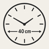 Orologio rosy 40cm effetto marmo rosa oro moderno