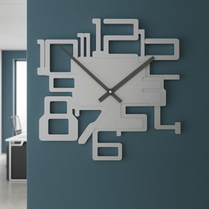 Visualizza i dettagli per Orologio moderno da parete legno grigio alluminio Orologio moderno da parete legno grigio alluminio
