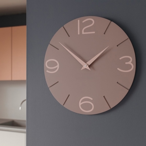 Orologio da parete grigio prugna forma rotonda moderno