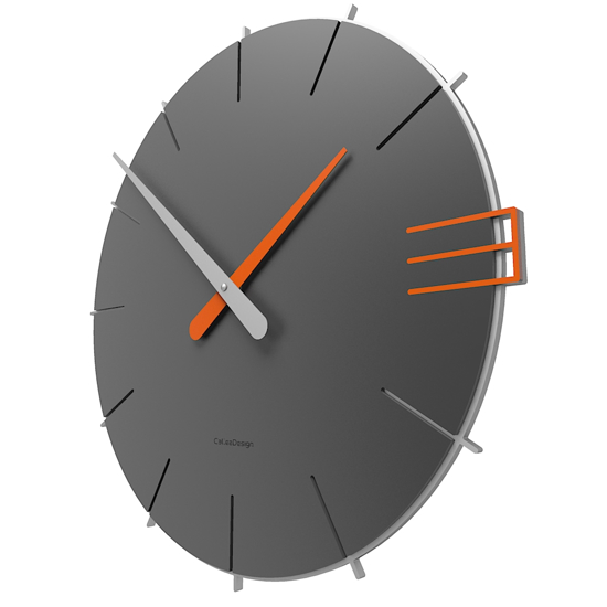 Mike orologio da parete moderno legno colore grigio quarzo Mike orologio da parete moderno legno colore grigio quarzo