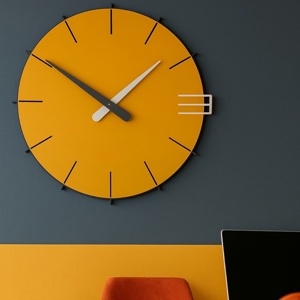 Mike orologio da parete moderno legno colore melone