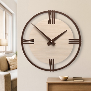 Orologio a parete moderno 30cm rovere decape