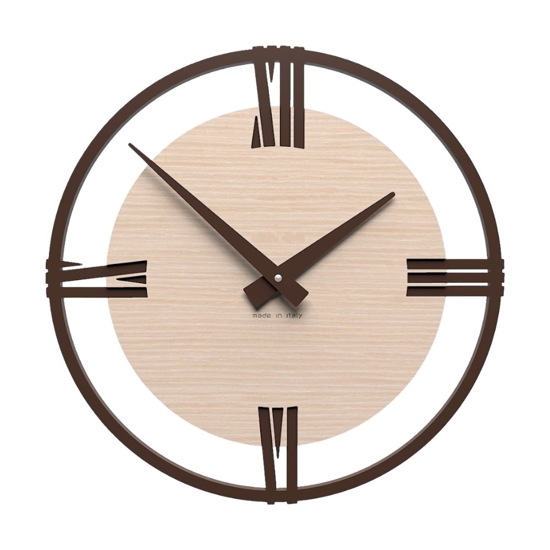 Orologio a parete moderno 30cm rovere decape