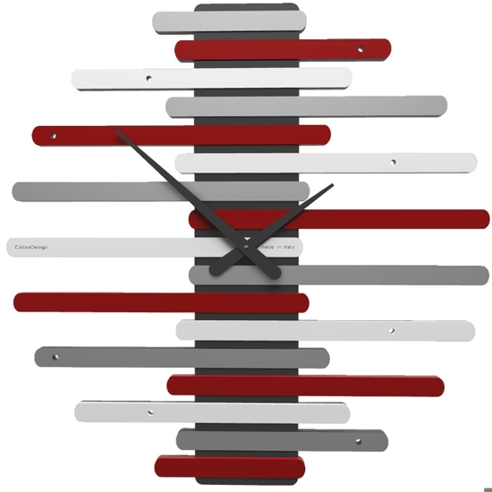 Orologio da parete rosso rubino grigio bianco in legno moderno