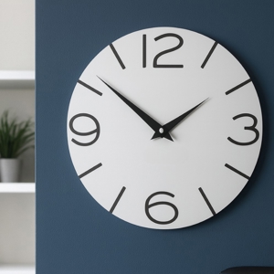 Orologio da parete rotondo bianco design moderno