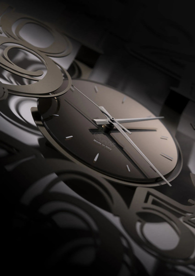 Orologio da parete nero moderno design numeri Orologio da parete nero moderno design numeri