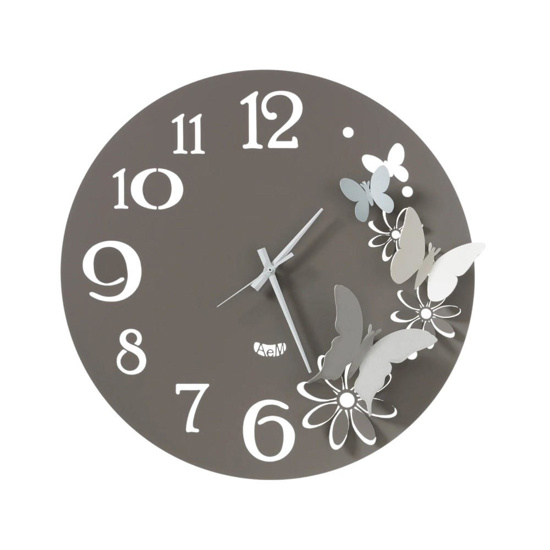Orologio da parete farfalle moderno fango e alluminio Orologio da parete farfalle moderno fango e alluminio