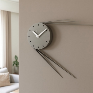 Orologio da parete rotondo design moderno color fango