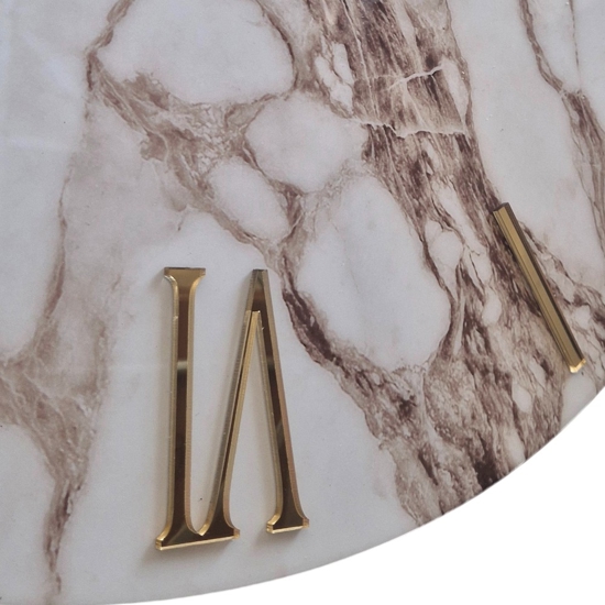 Grande orologio 80cm marmy per parete tondo moderno dettagli in oro Grande orologio 80cm marmy per parete tondo moderno dettagli in oro