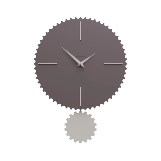 Orologio da parete in legno cioccolato e sabbia con pendolo