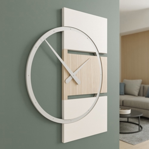 Orologio a parete moderno legno rovere decape