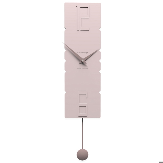 Orologio a pendolo parete moderno legno colore sabbia rosata 