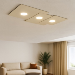 Plafoniera design moderna sabbia toplight plate