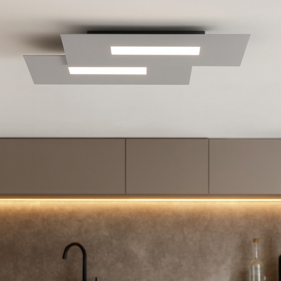 Wally top light plafoniera moderna grigio per ufficio Wally top light plafoniera moderna grigio per ufficio