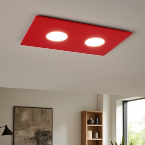 Plafoniera da cucina vetro rossa lucido top light path moderna rettangolare