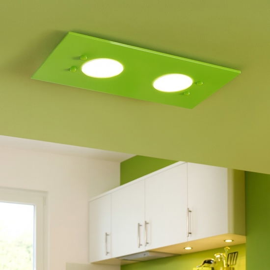 Plafoniera led verde lucido top light path