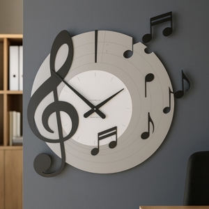 Orologio da parete musica e note